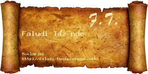 Faludi Tünde névjegykártya